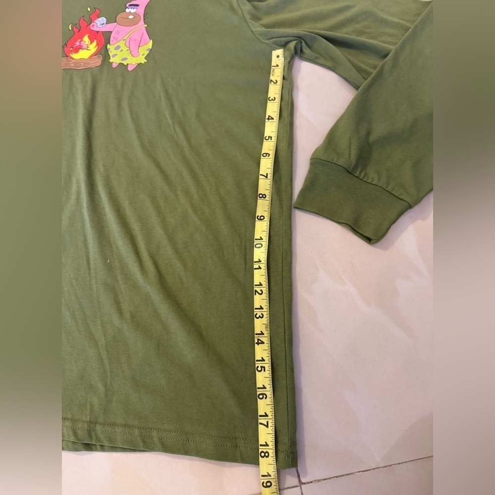 SpongeBob and Patrick caveman long sleeve shirt Nickelodeon size L green - Picture 6 of 13